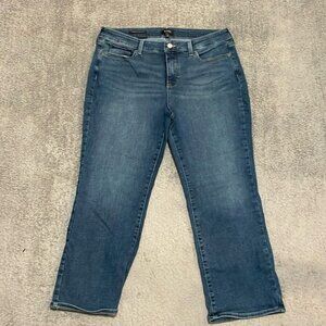 EC NYDJ Marilyn Straight Jeans - Medium Wash - Size 14